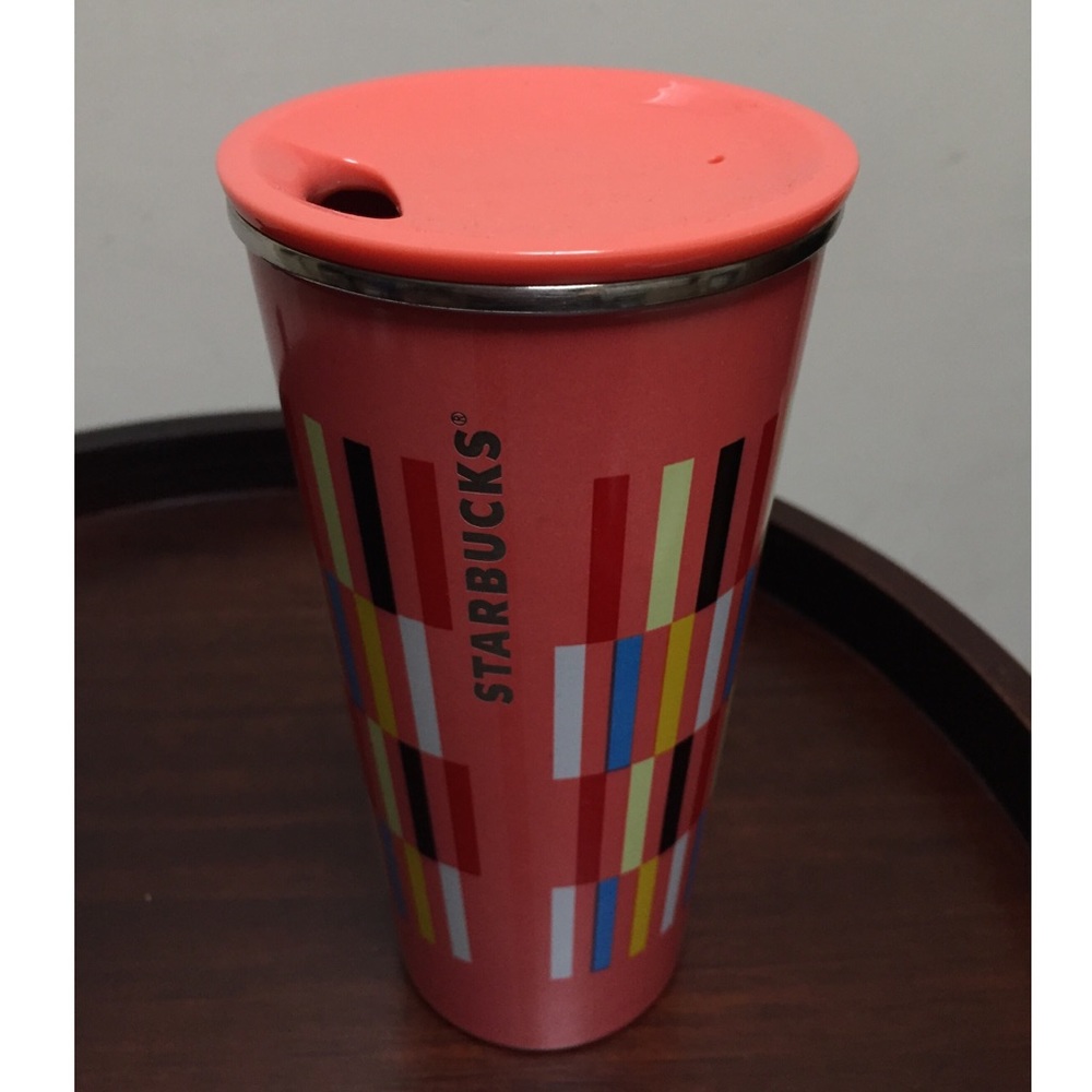 ☀️NEW Starbucks Tumbler Cup Coral Abstract Pattern Stainless Steel
